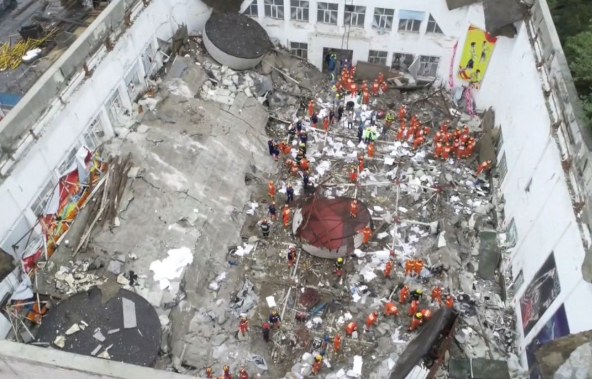 Ten Killed After School Gymnasium Roof Collapses in China