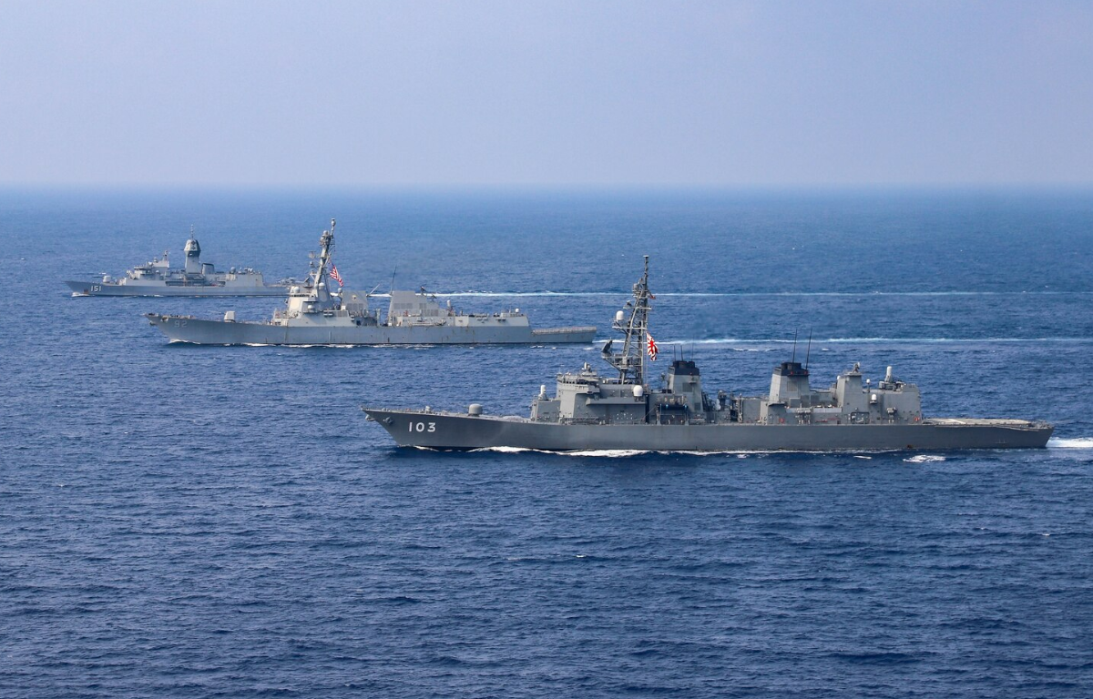 US, Japan, and Australia Unite for Joint Navy Drills in the Disputed South China Sea